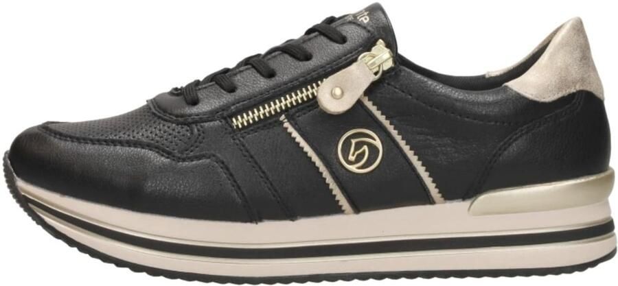 Remonte Plateausneakers vrijetijdsschoen lage schoen veterschoen met zijrits - Foto 2