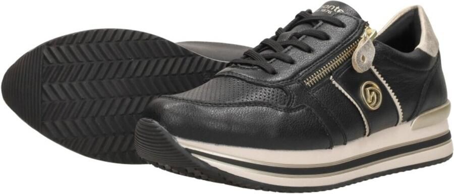 Remonte Plateausneakers vrijetijdsschoen lage schoen veterschoen met zijrits - Foto 6