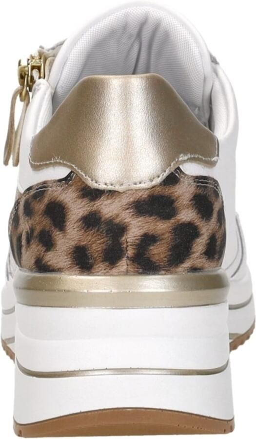 Remonte D0T10-82 Sneakers Wit met Panterprint op de hak Leer Dames Wit - Foto 4