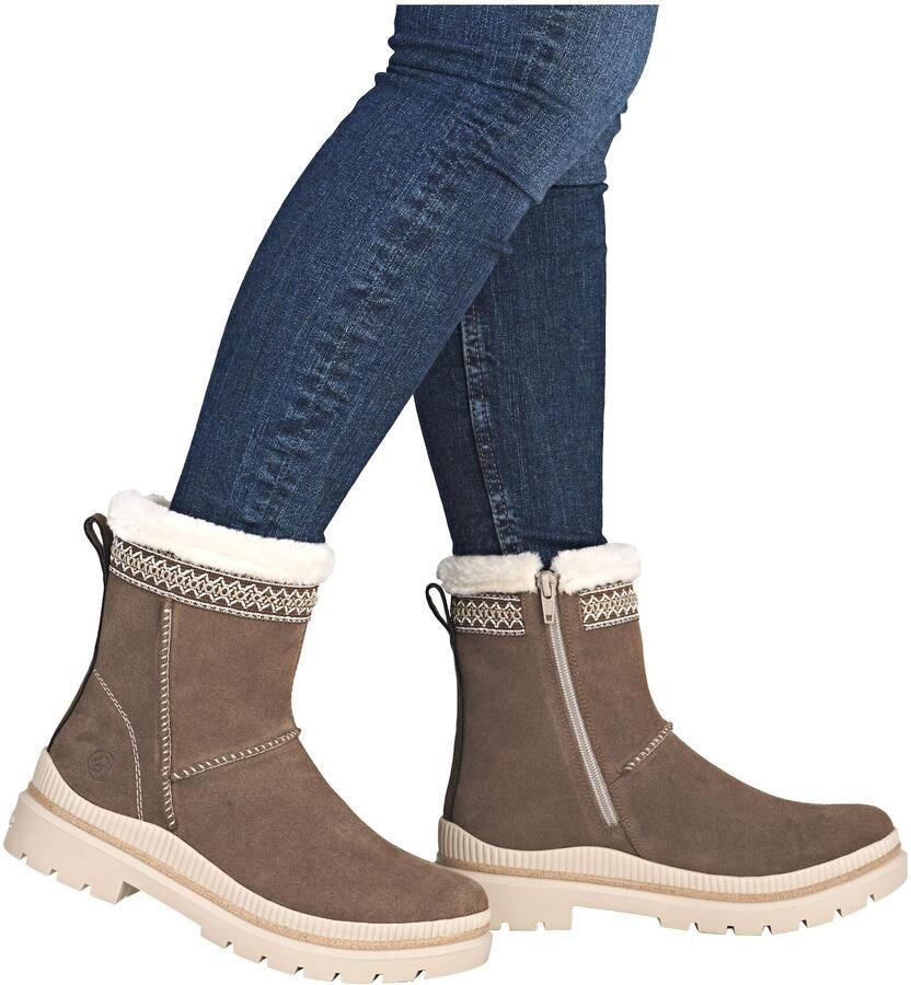 REMONTE Snowboots lichtbeige bruin wit - Foto 2