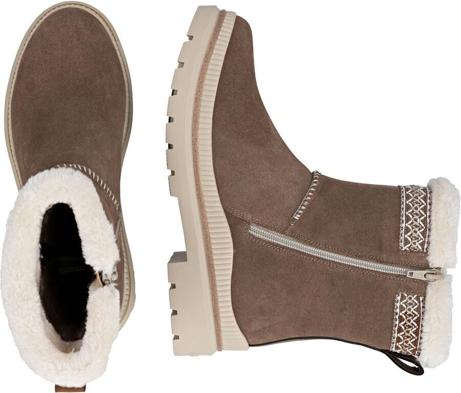 REMONTE Snowboots lichtbeige bruin wit - Foto 4