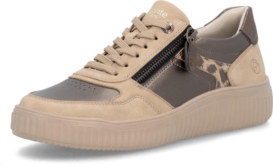 REMONTE Sportieve veterschoen beige taupe