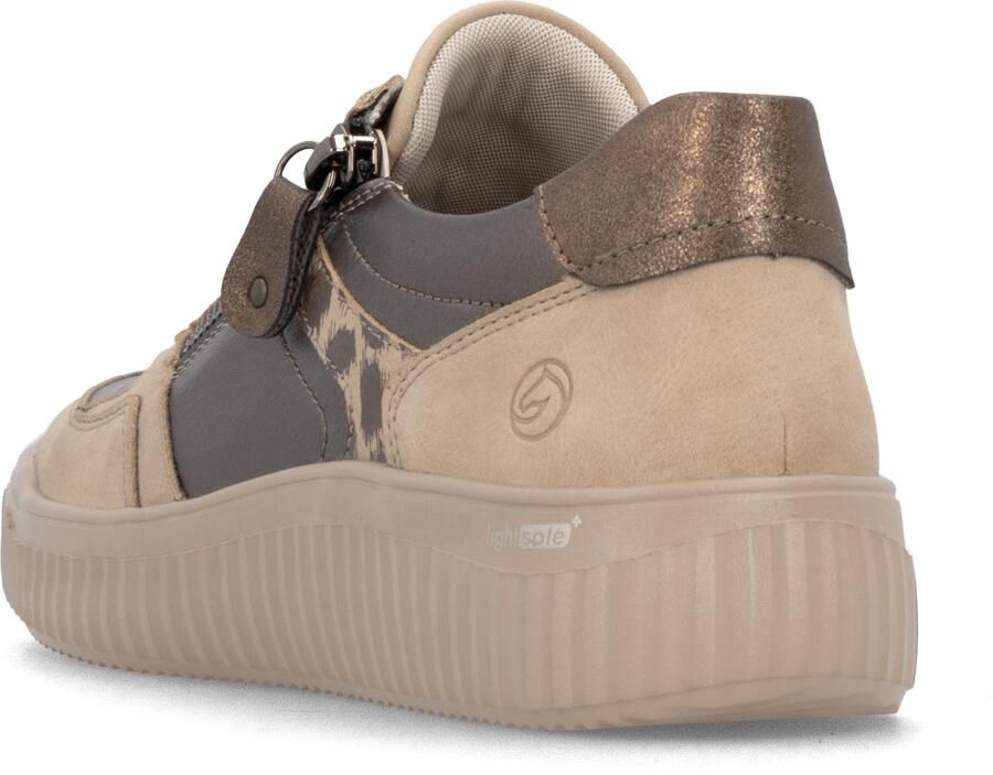 REMONTE Sportieve veterschoen beige taupe - Foto 3