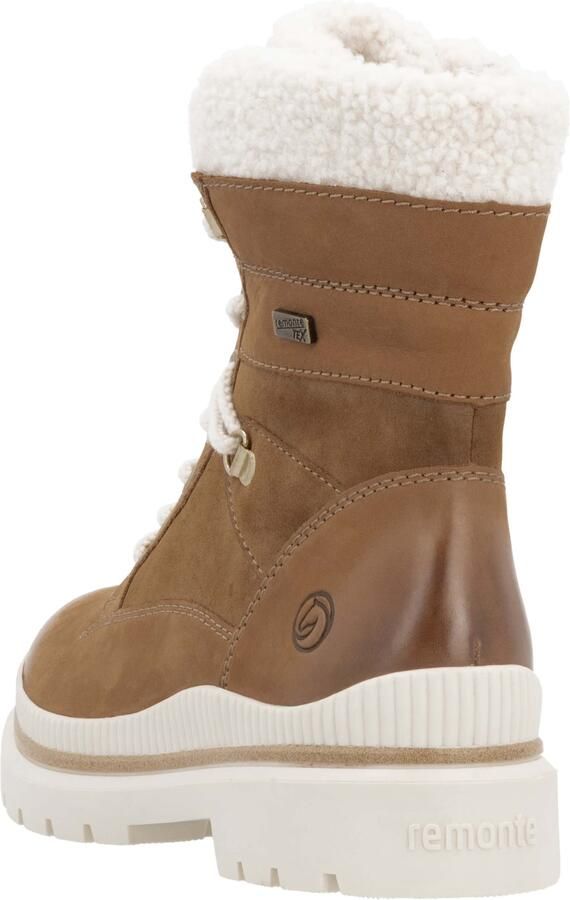 Remonte Winterlaarzen blokhak veterschoenen outdoorschoen met teddyvoering-beslag - Foto 4