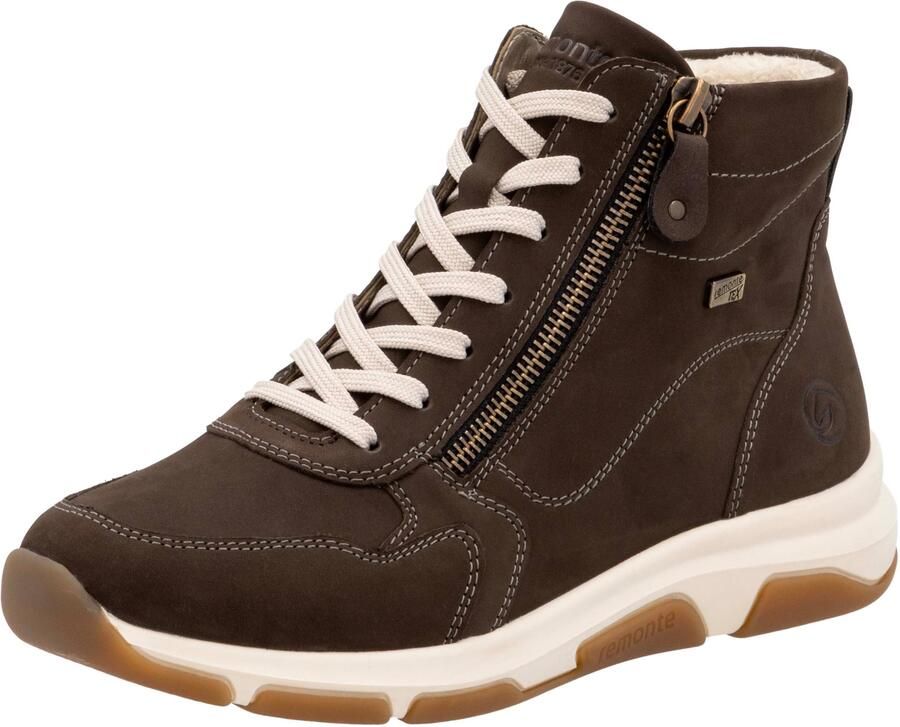 Remonte Sneakers met sleehak high-top sneaker veterschoen vrijetijdsschoen met buitenrits - Foto 6