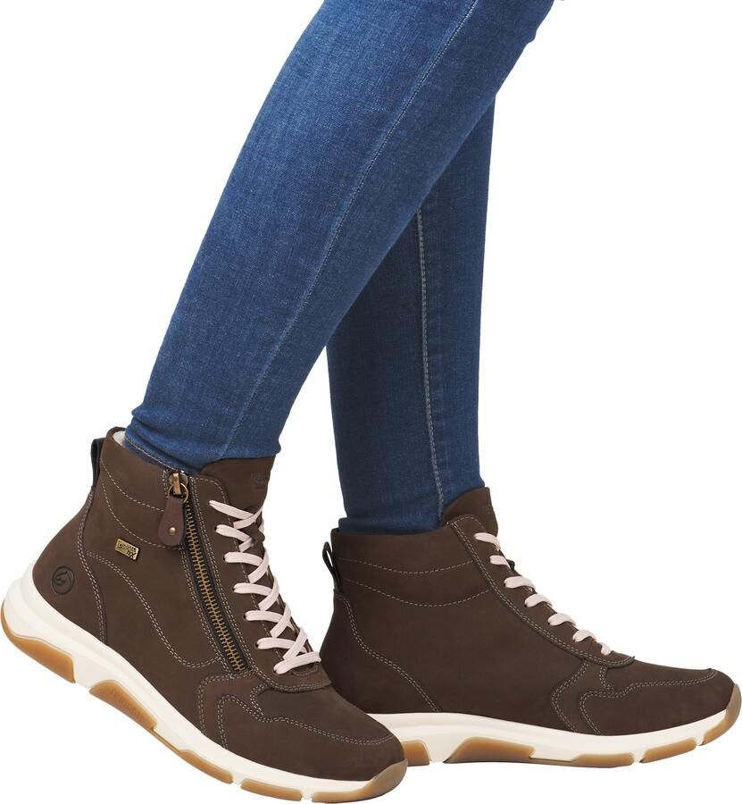 Remonte Sneakers met sleehak high-top sneaker veterschoen vrijetijdsschoen met buitenrits - Foto 5