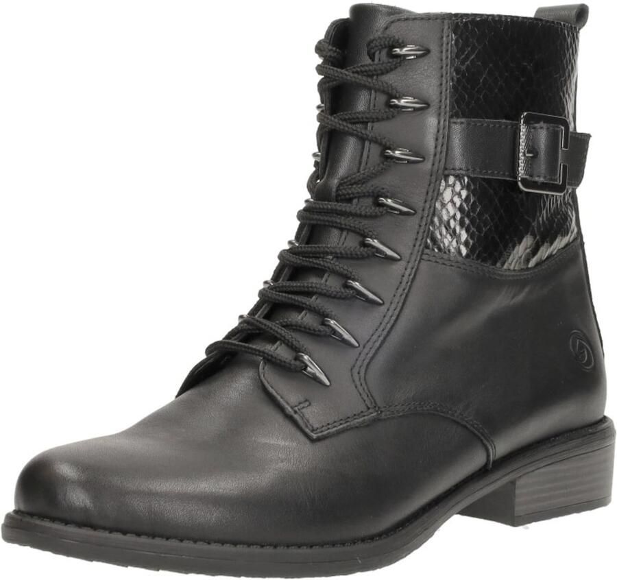 Remonte Groene Leren Veterschoenen voor Dames Green