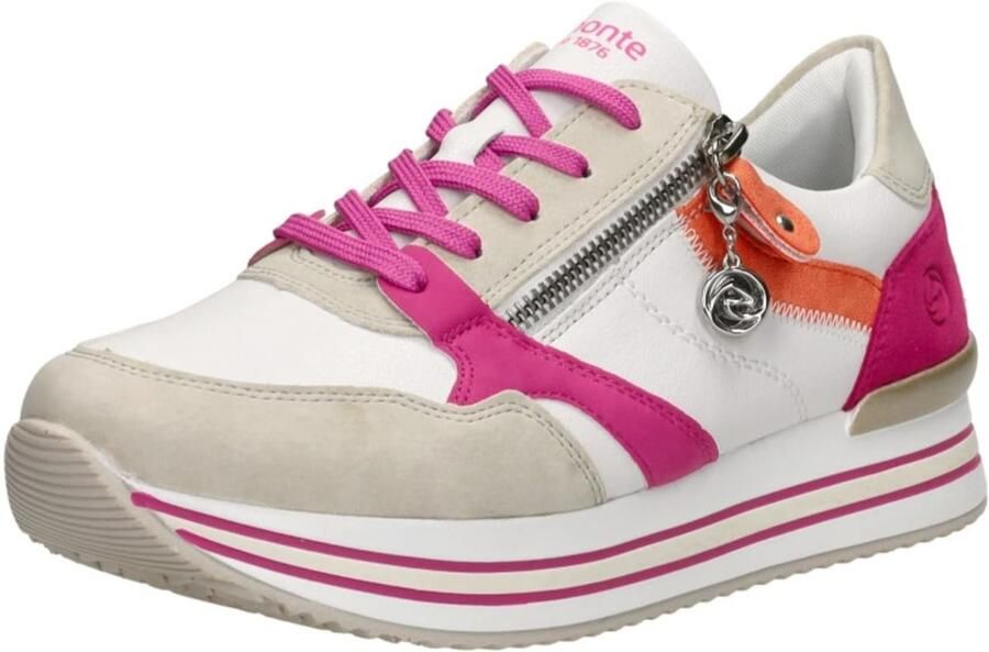 Remonte Lente Sneaker met Roze en Oranje Accenten Multicolor Heren - Foto 5