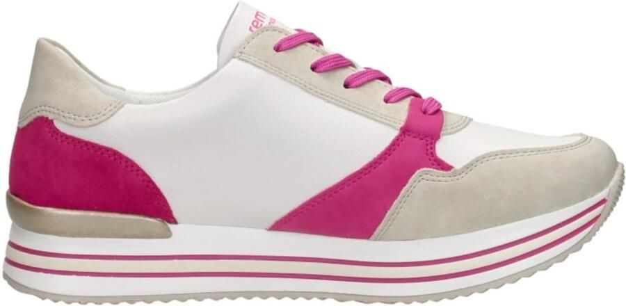 Remonte Lente Sneaker met Roze en Oranje Accenten Multicolor Heren