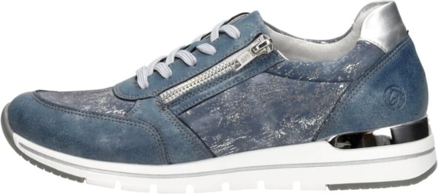 Remonte Blauwe Sneaker met Metallic Accenten Blue Heren - Foto 8
