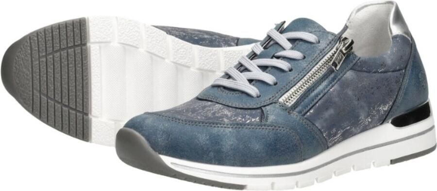 Remonte Blauwe Sneaker met Metallic Accenten Blue Heren - Foto 10
