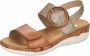 Remonte -Dames cognac caramel sandalen - Thumbnail 3