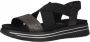 Remonte nero casual open sandals Zwart Dames - Thumbnail 2