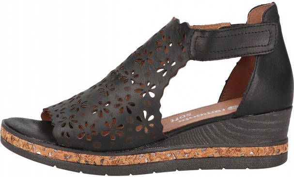 Remonte Sleehaksandaaltjes zomerschoen sandaal sleehak met bloemlaserpatroon - Foto 5