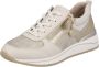 Remonte Beige Metallic Glitter Sneaker met Rits Beige Dames - Thumbnail 6