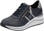 Remonte Sneakers met sleehak vrijetijdsschoen lage schoen veterschoen met metallic contrastaccenten - Thumbnail 3