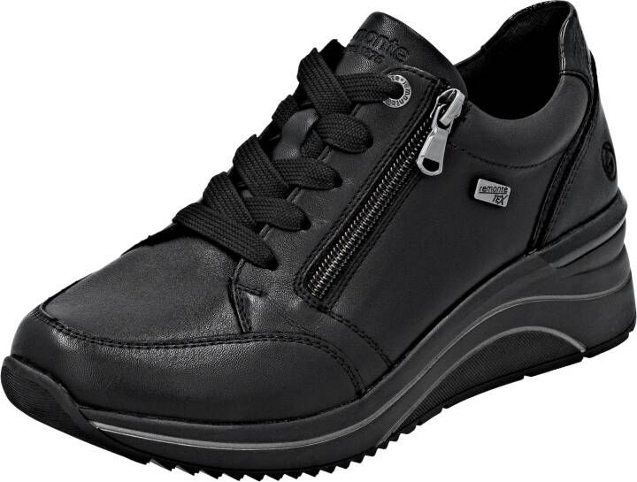 Remonte Sneakers met sleehak vrijetijdsschoen lage schoen veterschoen met riekertex-membraan