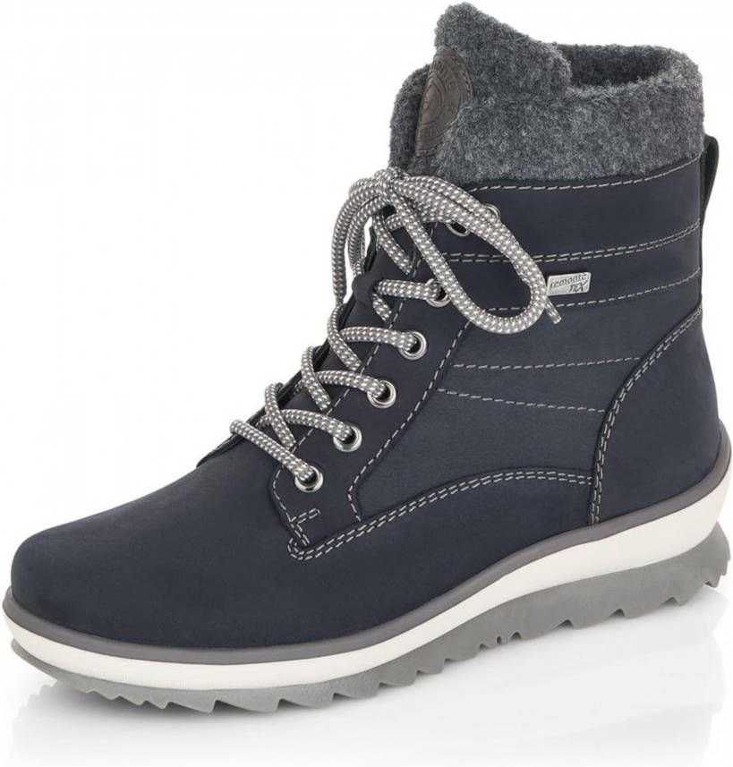 Remonte Casual Suede Booties Blauw Dames - Foto 4