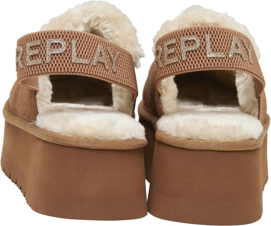 REPLAY Clogs 'Chic Luna' crème ombergrijs - Foto 3