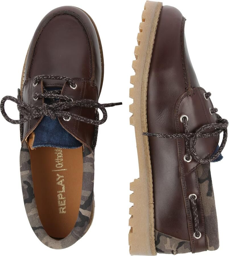 Replay Bootsschoenen van leer met geprofileerde zool - Foto 2