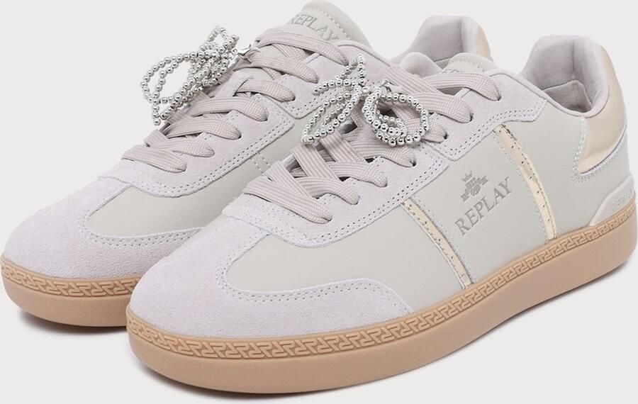 REPLAY Sneakers laag beige