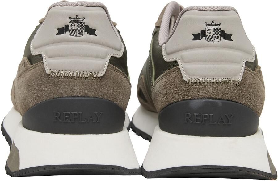 REPLAY Sneakers laag 'Bullet Union' crème kaki olijfgroen zwart - Foto 2