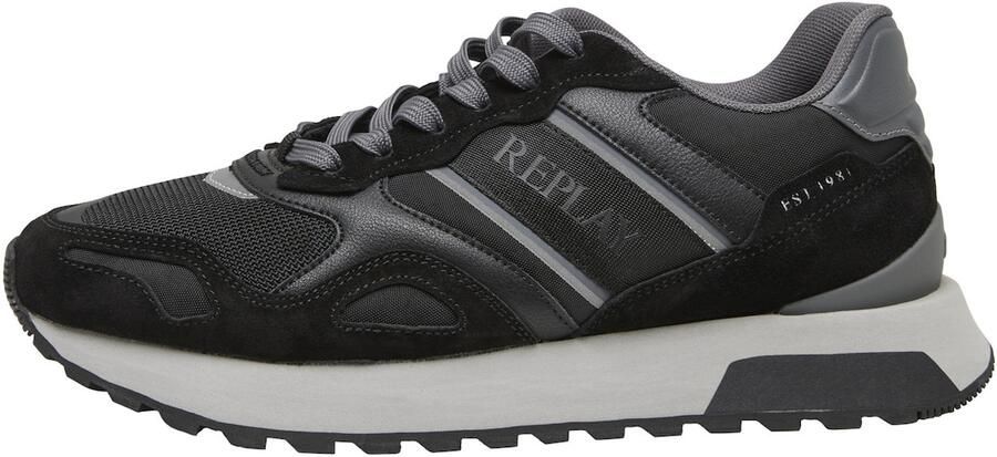 REPLAY Sneakers laag 'Bullet Union' grijs zwart