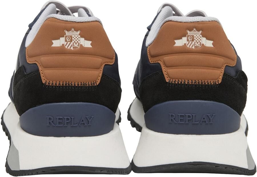 REPLAY Sneakers laag 'Bullet Union' navy lichtbruin offwhite - Foto 2