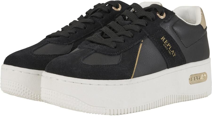 REPLAY Sneakers laag 'EPIC' goud zwart