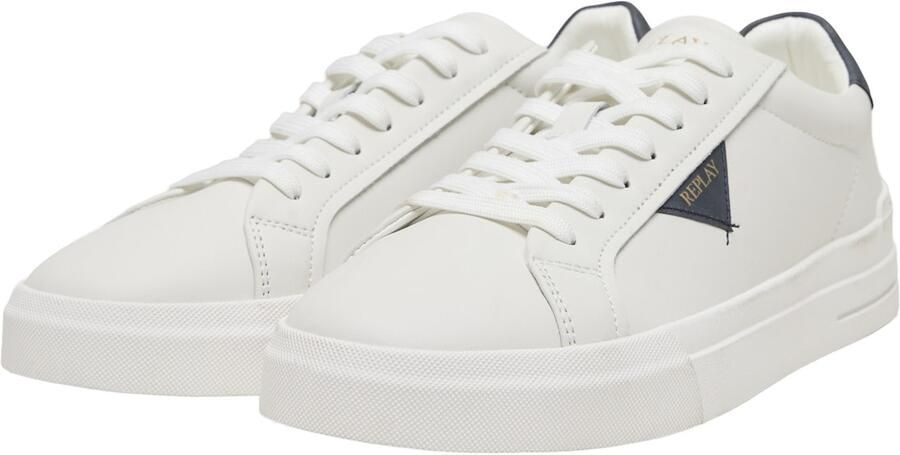 REPLAY Sneakers laag 'Evan' navy goud wit - Foto 3