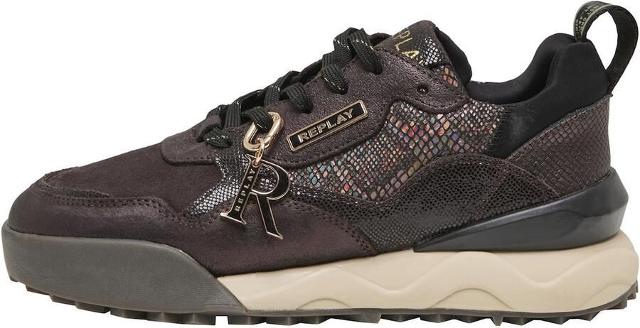 REPLAY Sneakers laag 'Field' donkerbruin