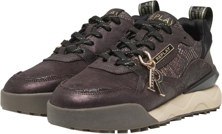 REPLAY Sneakers laag 'Field' donkerbruin - Foto 3