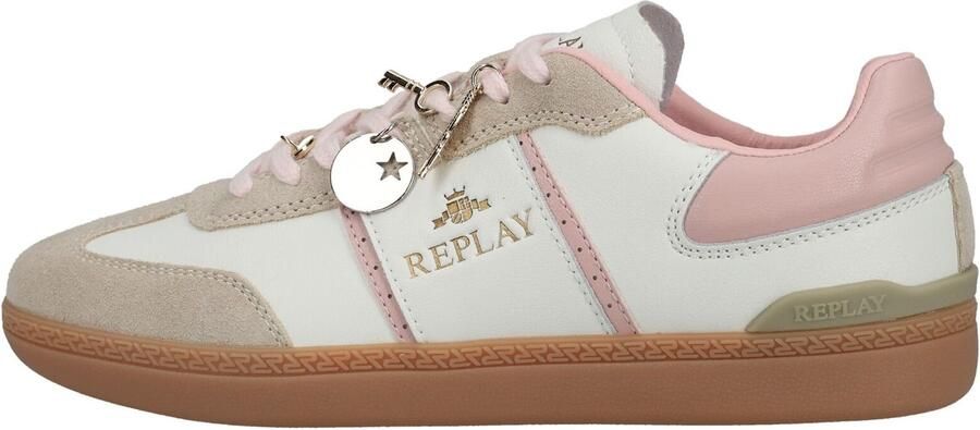 REPLAY Sneakers laag goud taupe rosé wit - Foto 6