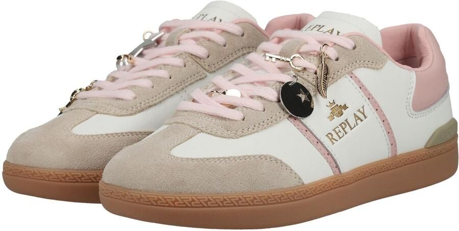 REPLAY Sneakers laag goud taupe rosé wit - Foto 5