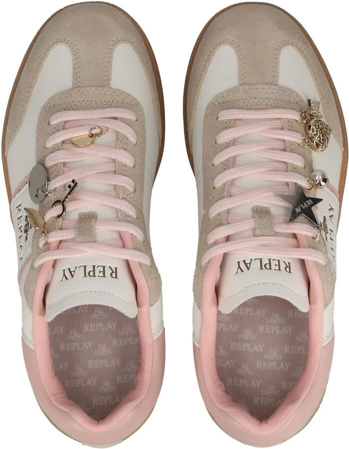REPLAY Sneakers laag goud taupe rosé wit - Foto 2