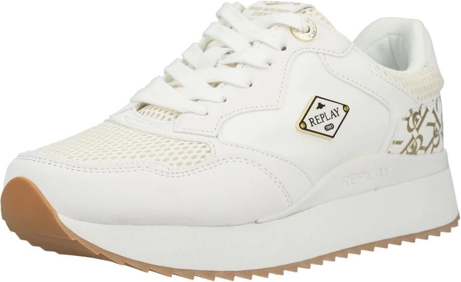 REPLAY Sneakers laag goud wit