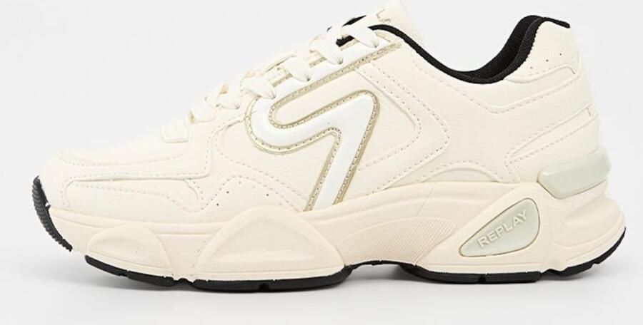 REPLAY Sneakers laag goud zwart wit wolwit