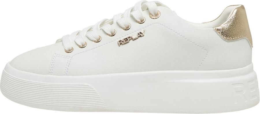 REPLAY Sneakers laag 'Notting' goud wit