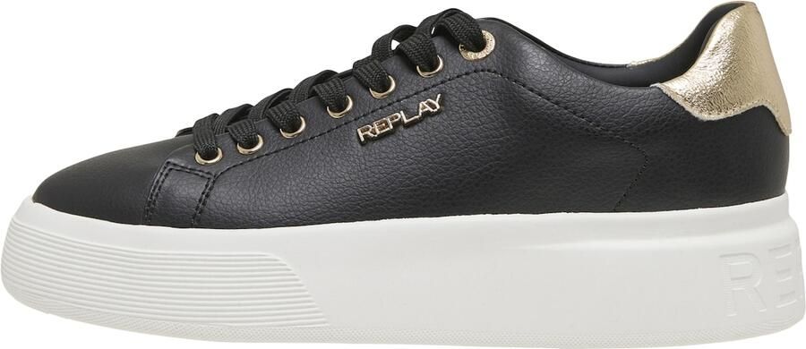 REPLAY Sneakers laag 'Notting' goud zwart