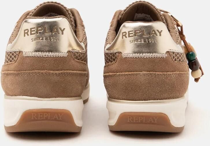 REPLAY Sneakers laag ombergrijs goud - Foto 5