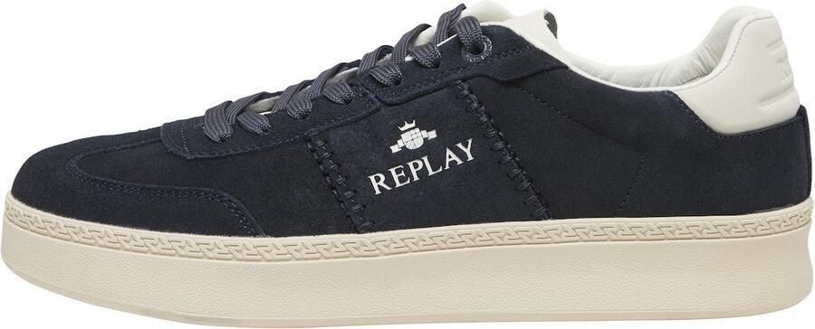 REPLAY Sneakers laag 'Playme' donkerblauw wit