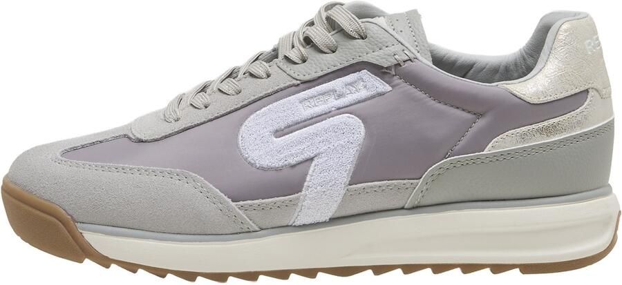 REPLAY Sneakers laag 'Yard' basaltgrijs lichtgrijs zilver
