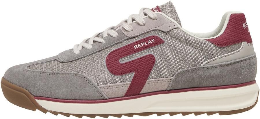 REPLAY Sneakers laag 'Yard' crème bruin grijs bordeaux