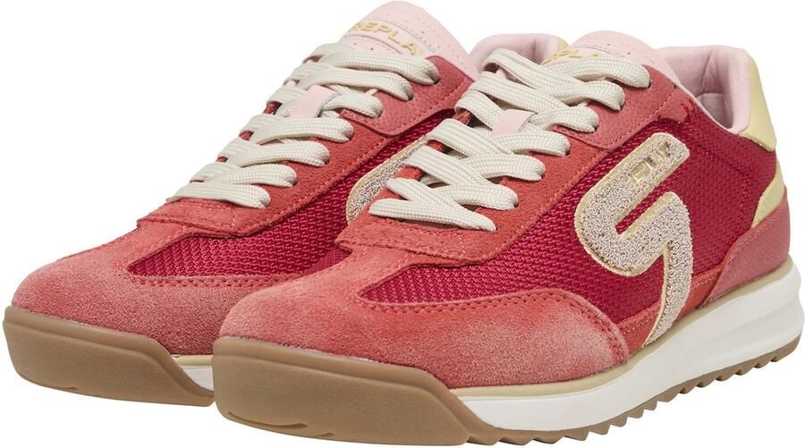 REPLAY Sneakers laag 'Yard' crème grenadine watermeloen rood - Foto 3