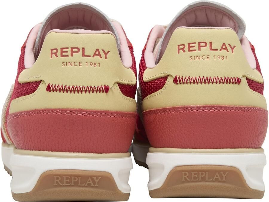 REPLAY Sneakers laag 'Yard' crème grenadine watermeloen rood - Foto 4