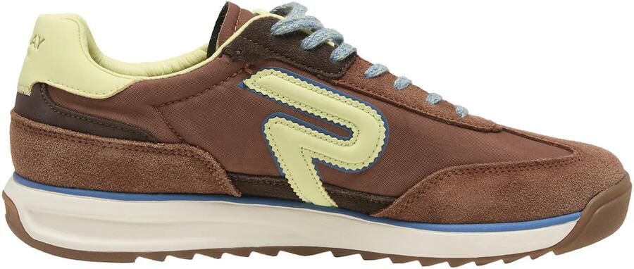 REPLAY Sneakers laag 'Yard' donkerbruin limoen - Foto 4