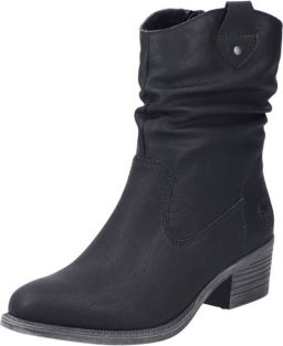Rieker Cowboylaarsjes cowboylaarzen slouchy schacht blokhak met binnenrits