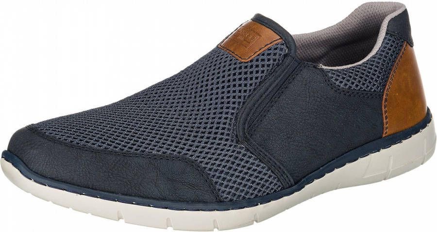 Rieker Heren Instappers Blauw - Schoenen.nl