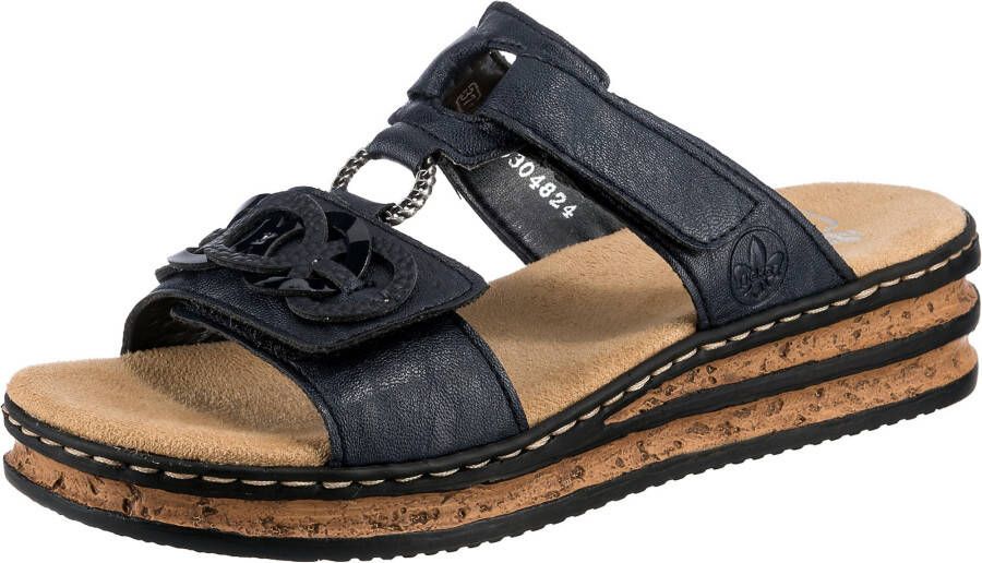 Rieker Blauwe Synthetische Sandalen met Klittenbandsluiting Blauw Dames - Foto 12