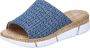 Rieker Slippers blauw Textiel Dames - Thumbnail 3